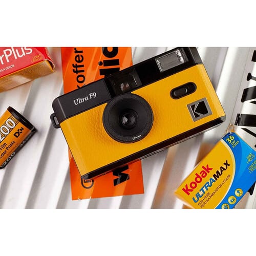 Kodak Ultra F9 35mm Film Camera with Flash - Yellow • Leederville Cameras